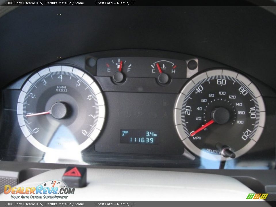 2008 Ford Escape XLS Redfire Metallic / Stone Photo #13