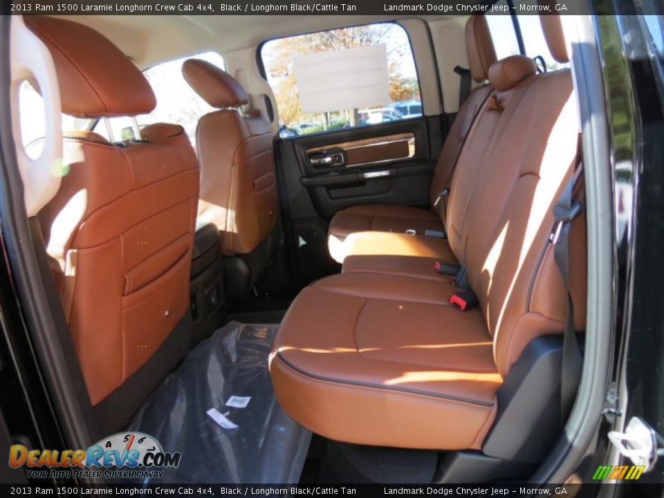 Rear Seat of 2013 Ram 1500 Laramie Longhorn Crew Cab 4x4 Photo #8