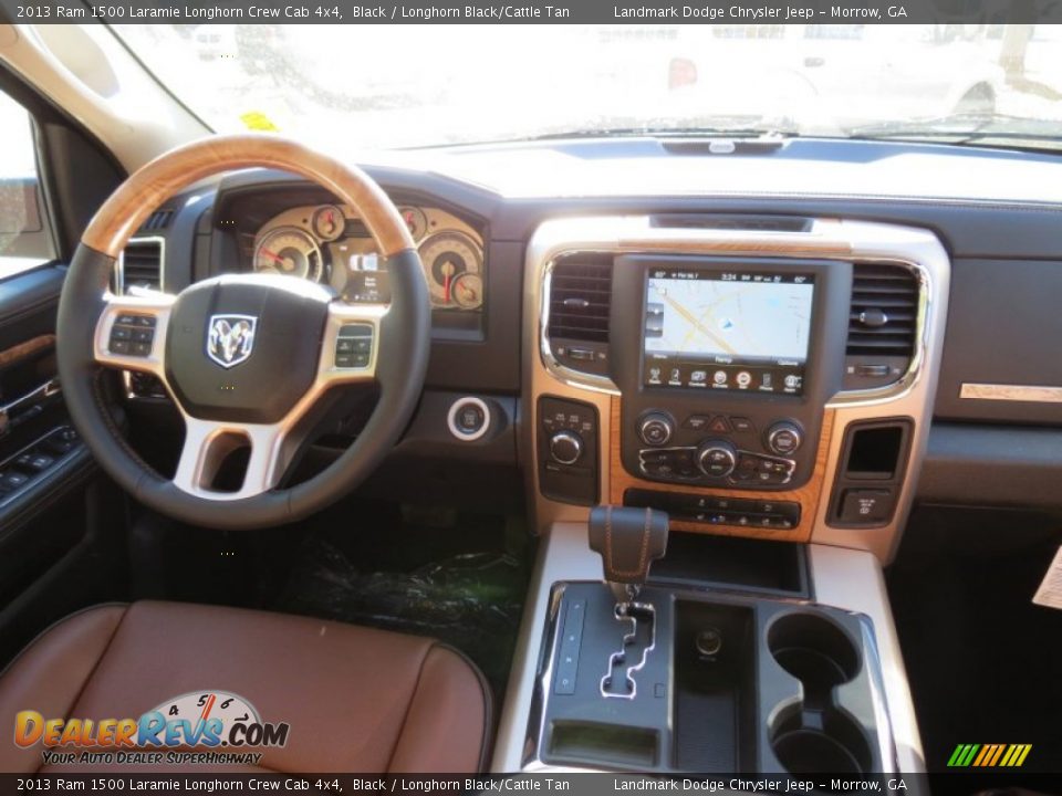 Dashboard of 2013 Ram 1500 Laramie Longhorn Crew Cab 4x4 Photo #10