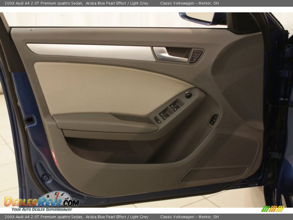 2009 Audi A4 2.0T Premium quattro Sedan Aruba Blue Pearl Effect / Light Grey Photo #5