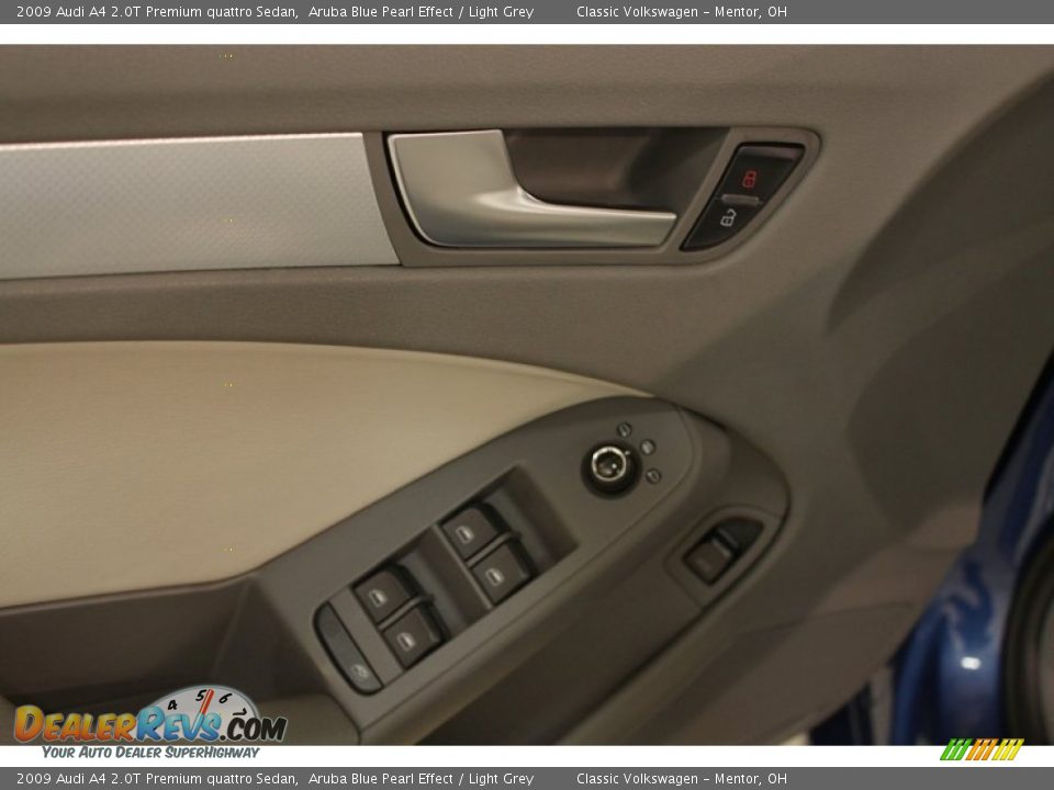2009 Audi A4 2.0T Premium quattro Sedan Aruba Blue Pearl Effect / Light Grey Photo #6