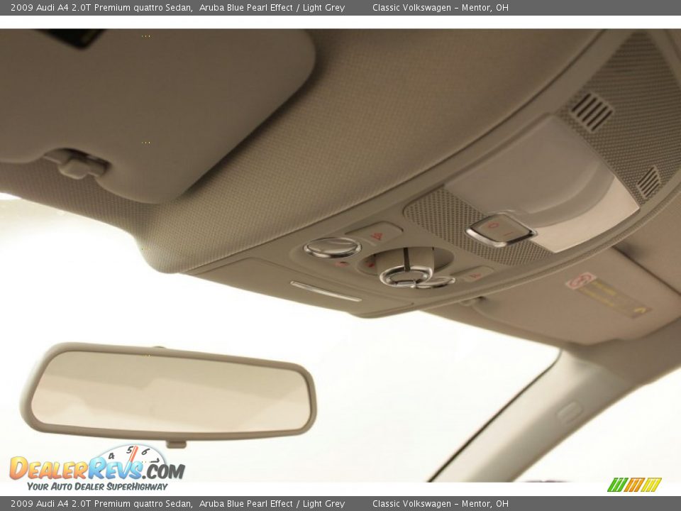2009 Audi A4 2.0T Premium quattro Sedan Aruba Blue Pearl Effect / Light Grey Photo #11