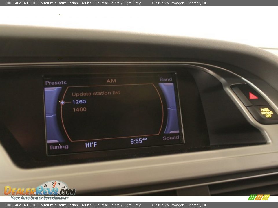 2009 Audi A4 2.0T Premium quattro Sedan Aruba Blue Pearl Effect / Light Grey Photo #15