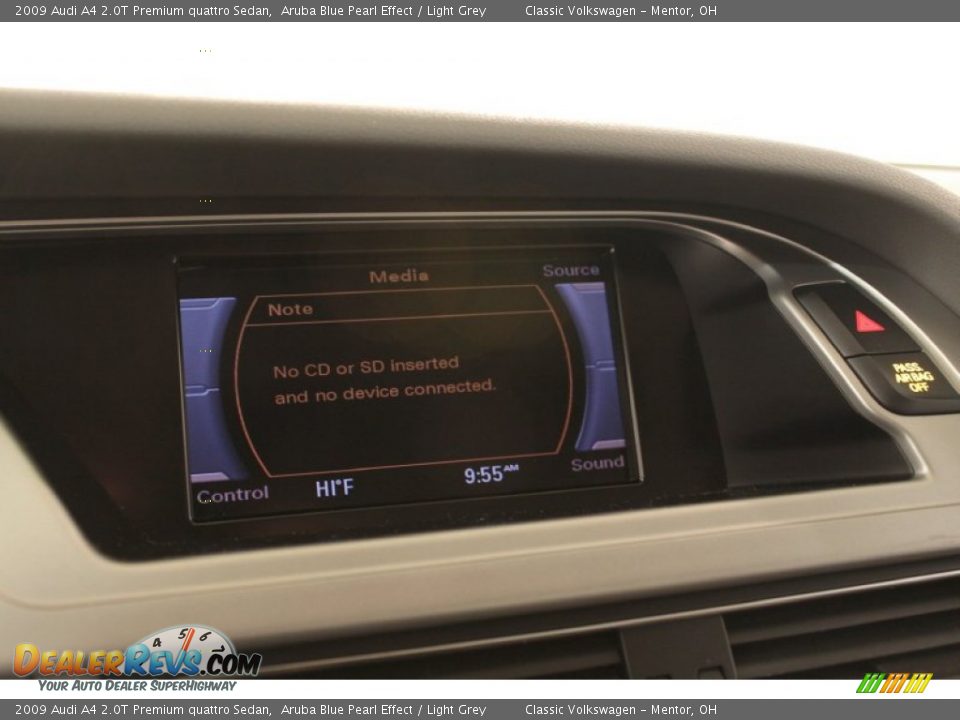 2009 Audi A4 2.0T Premium quattro Sedan Aruba Blue Pearl Effect / Light Grey Photo #17