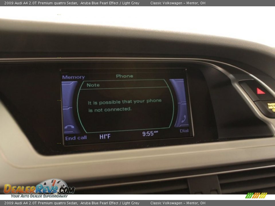 2009 Audi A4 2.0T Premium quattro Sedan Aruba Blue Pearl Effect / Light Grey Photo #18