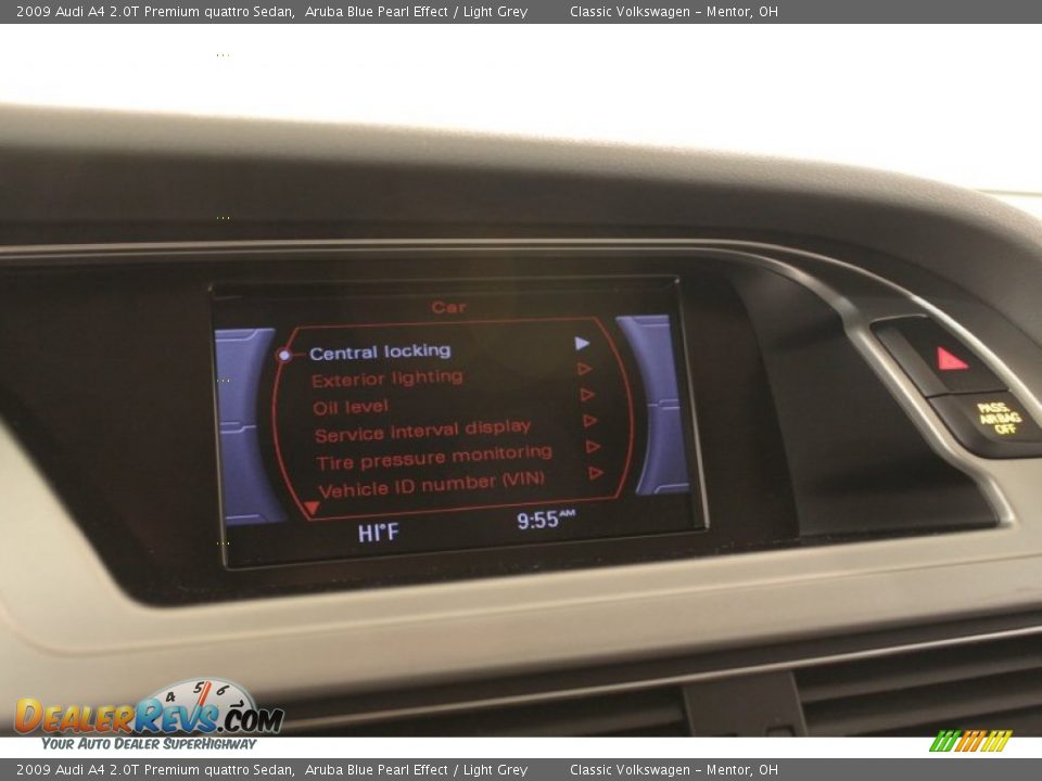 2009 Audi A4 2.0T Premium quattro Sedan Aruba Blue Pearl Effect / Light Grey Photo #19