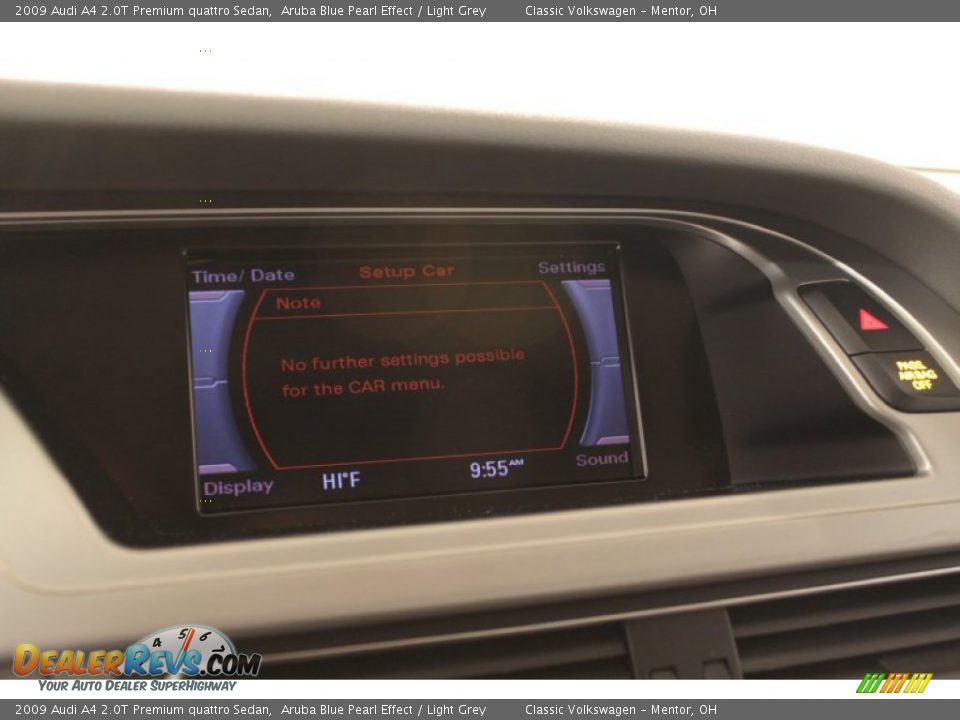 2009 Audi A4 2.0T Premium quattro Sedan Aruba Blue Pearl Effect / Light Grey Photo #20