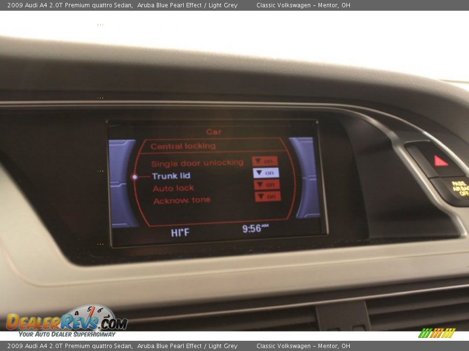2009 Audi A4 2.0T Premium quattro Sedan Aruba Blue Pearl Effect / Light Grey Photo #21