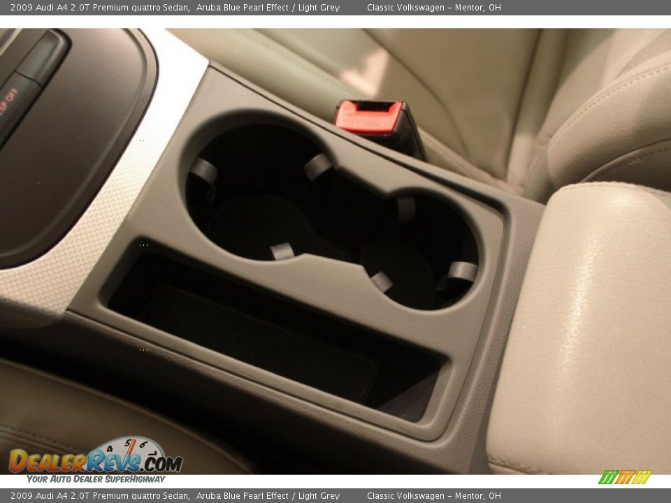 2009 Audi A4 2.0T Premium quattro Sedan Aruba Blue Pearl Effect / Light Grey Photo #25