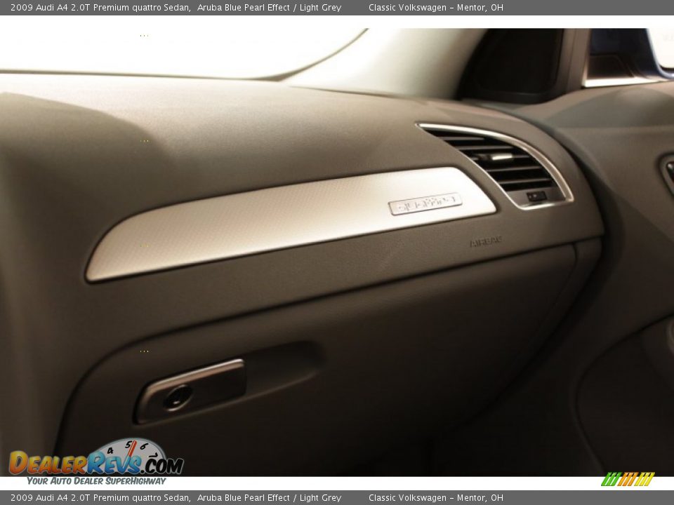 2009 Audi A4 2.0T Premium quattro Sedan Aruba Blue Pearl Effect / Light Grey Photo #26