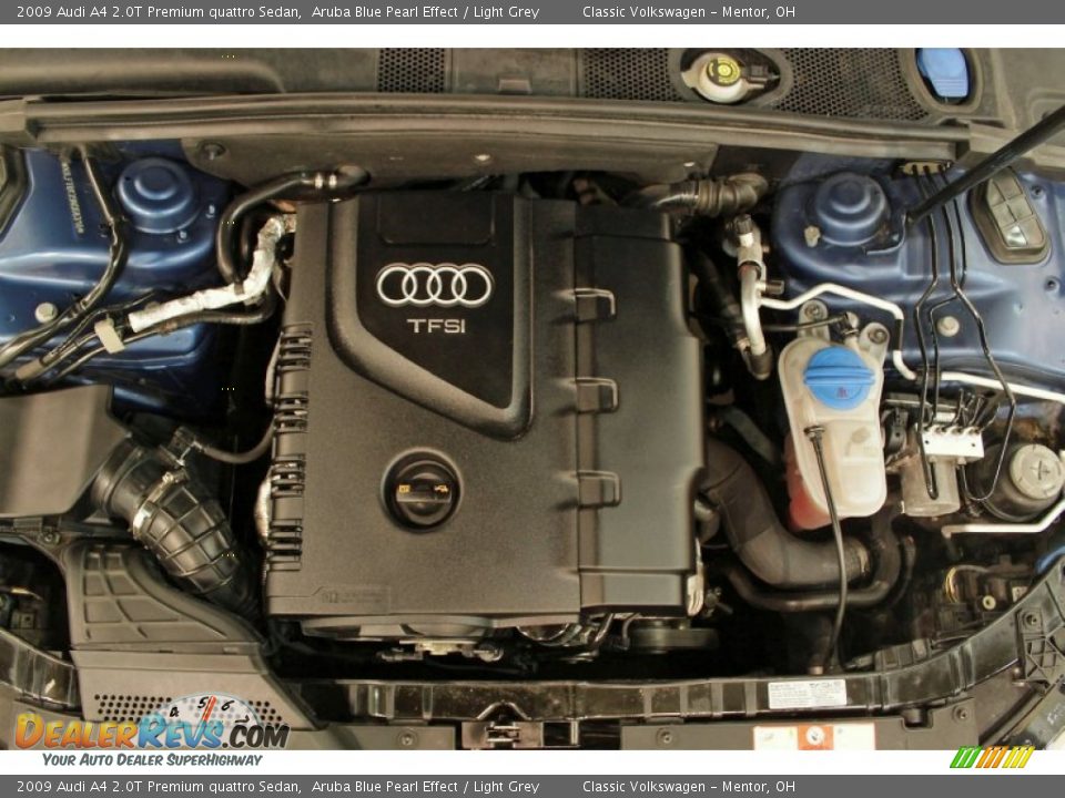 2009 Audi A4 2.0T Premium quattro Sedan Aruba Blue Pearl Effect / Light Grey Photo #34