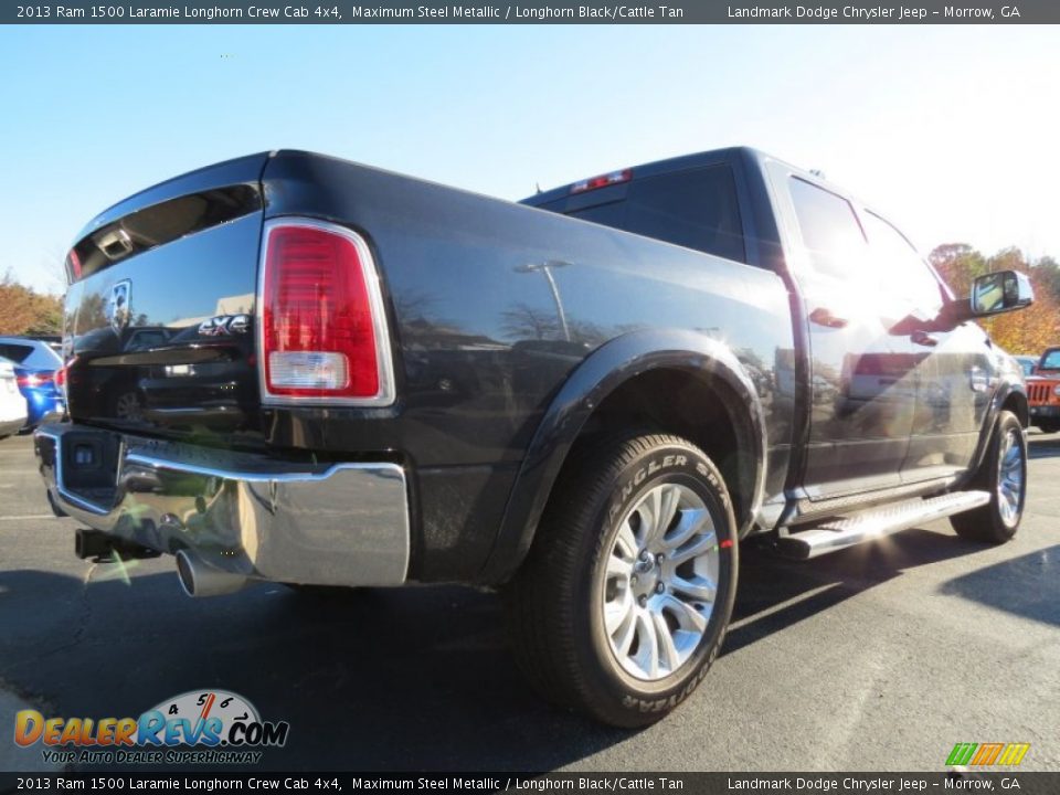 2013 Ram 1500 Laramie Longhorn Crew Cab 4x4 Maximum Steel Metallic / Longhorn Black/Cattle Tan Photo #3