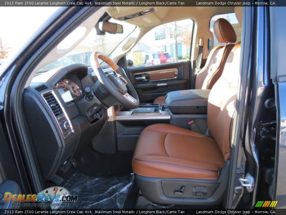 Longhorn Black/Cattle Tan Interior - 2013 Ram 1500 Laramie Longhorn Crew Cab 4x4 Photo #7