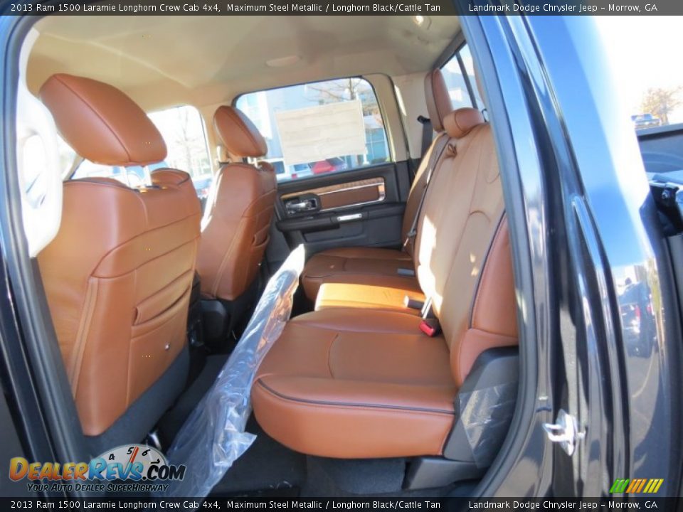 Rear Seat of 2013 Ram 1500 Laramie Longhorn Crew Cab 4x4 Photo #8