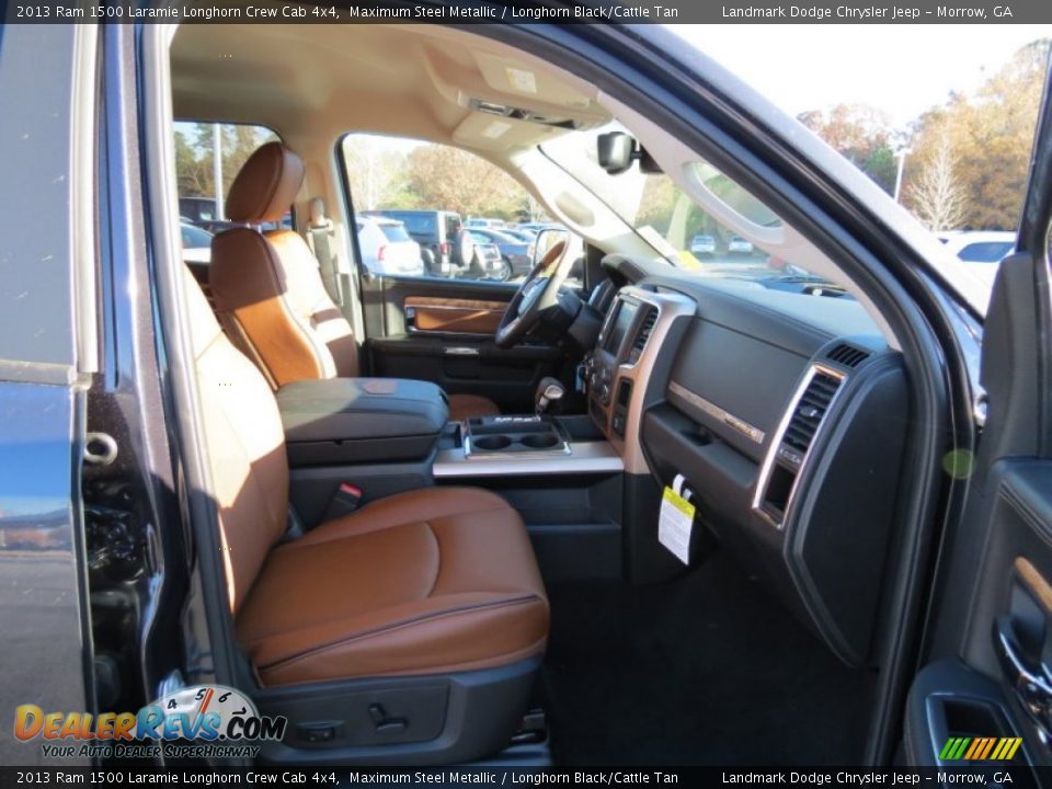 2013 Ram 1500 Laramie Longhorn Crew Cab 4x4 Maximum Steel Metallic / Longhorn Black/Cattle Tan Photo #9