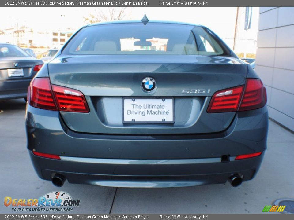 2012 BMW 5 Series 535i xDrive Sedan Tasman Green Metallic / Venetian Beige Photo #4