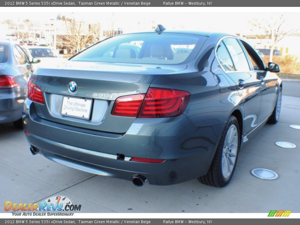 2012 BMW 5 Series 535i xDrive Sedan Tasman Green Metallic / Venetian Beige Photo #5