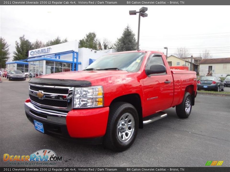 2011 Chevrolet Silverado 1500 LS Regular Cab 4x4 Victory Red / Dark Titanium Photo #2
