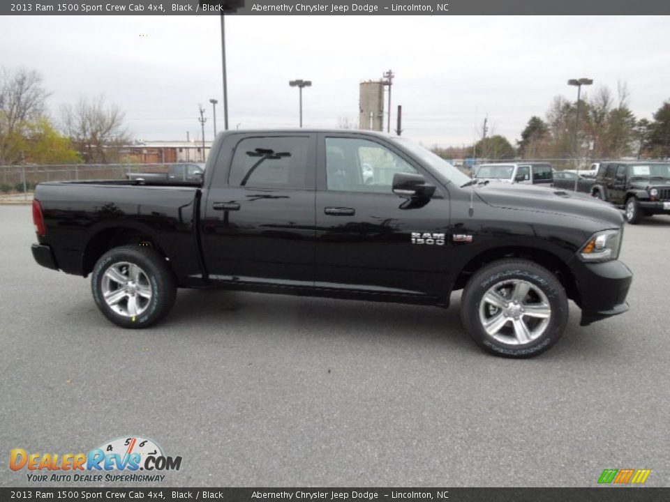 Black 2013 Ram 1500 Sport Crew Cab 4x4 Photo #3