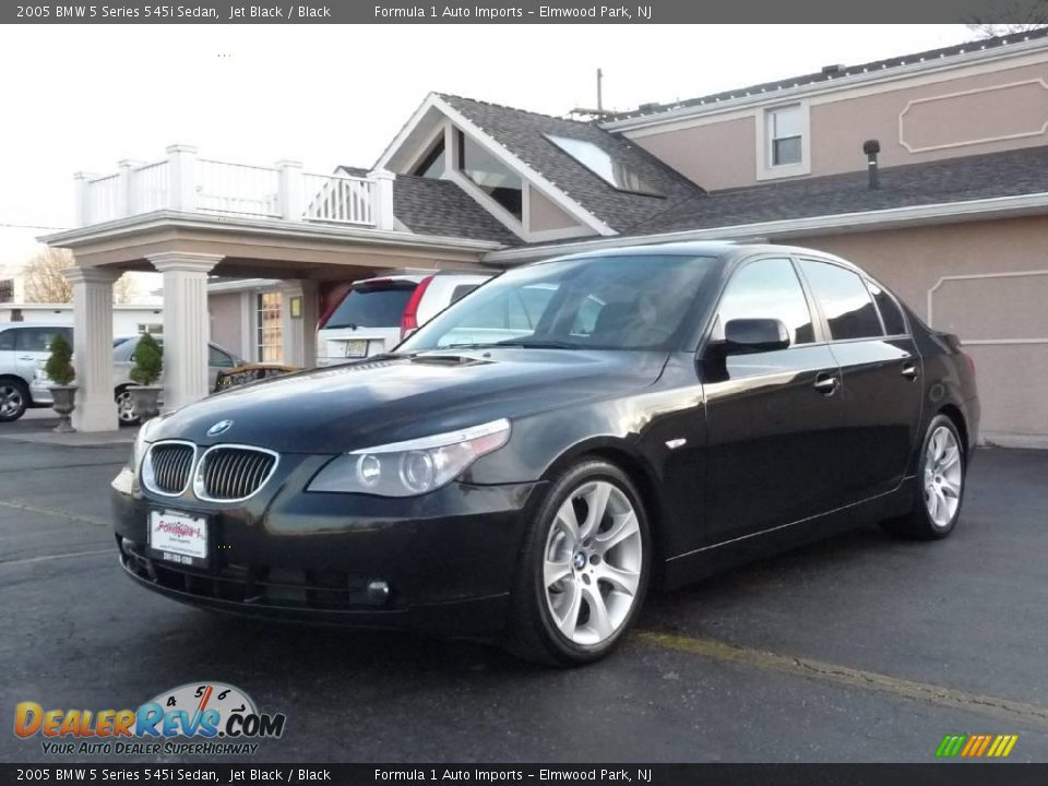 2005 BMW 5 Series 545i Sedan Jet Black / Black Photo #1