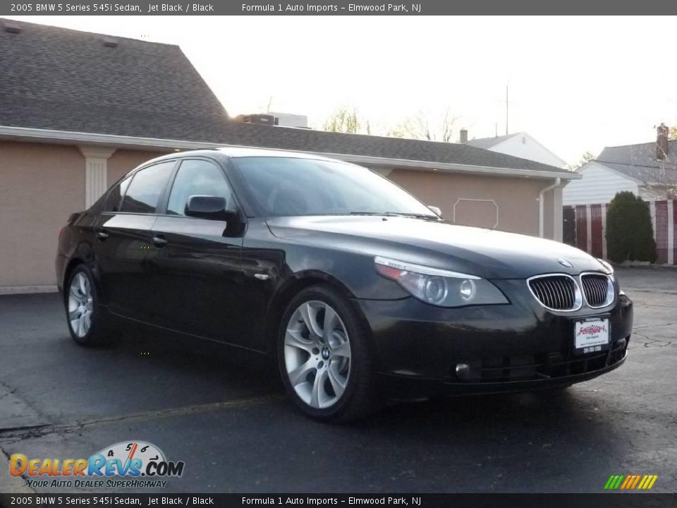 2005 BMW 5 Series 545i Sedan Jet Black / Black Photo #2