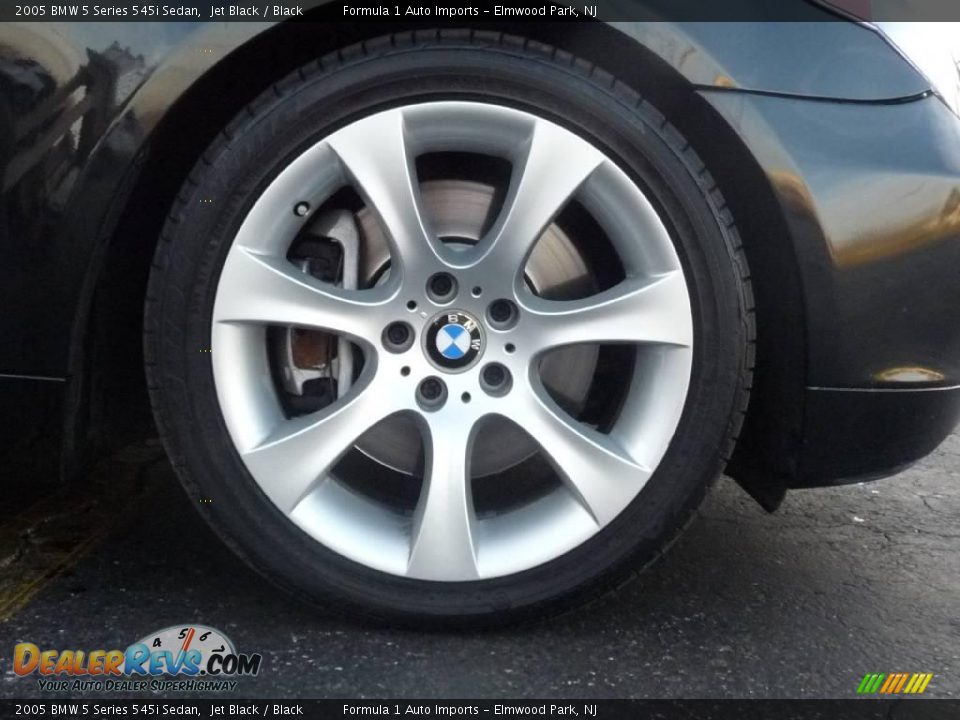 2005 BMW 5 Series 545i Sedan Jet Black / Black Photo #33