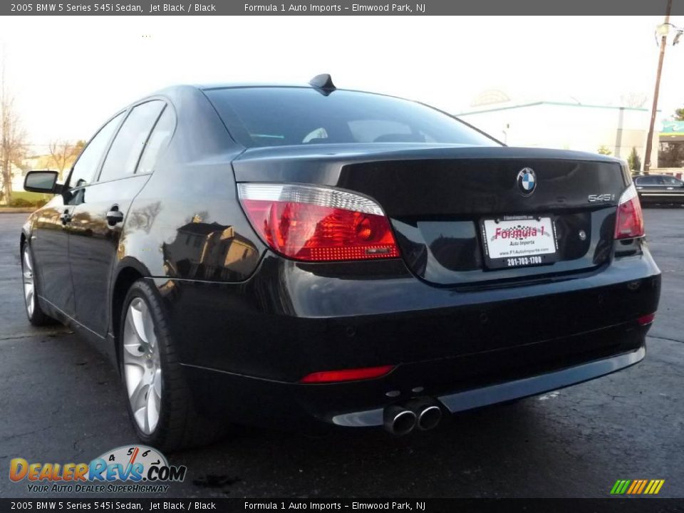 2005 BMW 5 Series 545i Sedan Jet Black / Black Photo #35