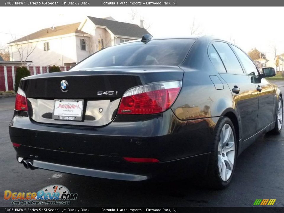 2005 BMW 5 Series 545i Sedan Jet Black / Black Photo #36