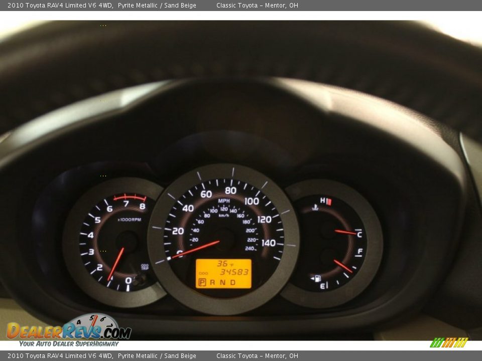 2010 Toyota RAV4 Limited V6 4WD Pyrite Metallic / Sand Beige Photo #8
