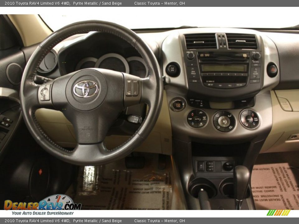 2010 Toyota RAV4 Limited V6 4WD Pyrite Metallic / Sand Beige Photo #14