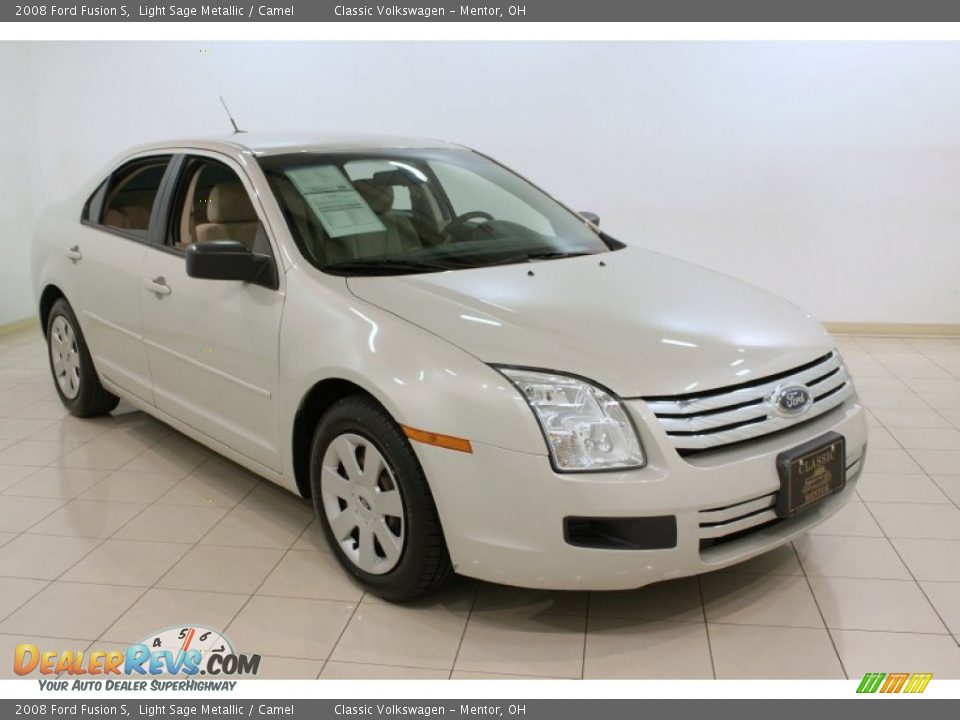 2008 Ford Fusion S Light Sage Metallic / Camel Photo #1