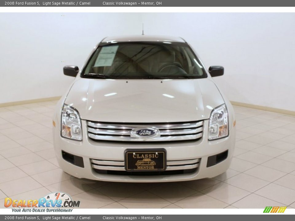 2008 Ford Fusion S Light Sage Metallic / Camel Photo #2