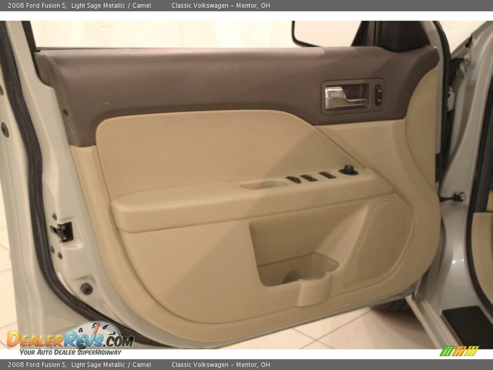 2008 Ford Fusion S Light Sage Metallic / Camel Photo #5