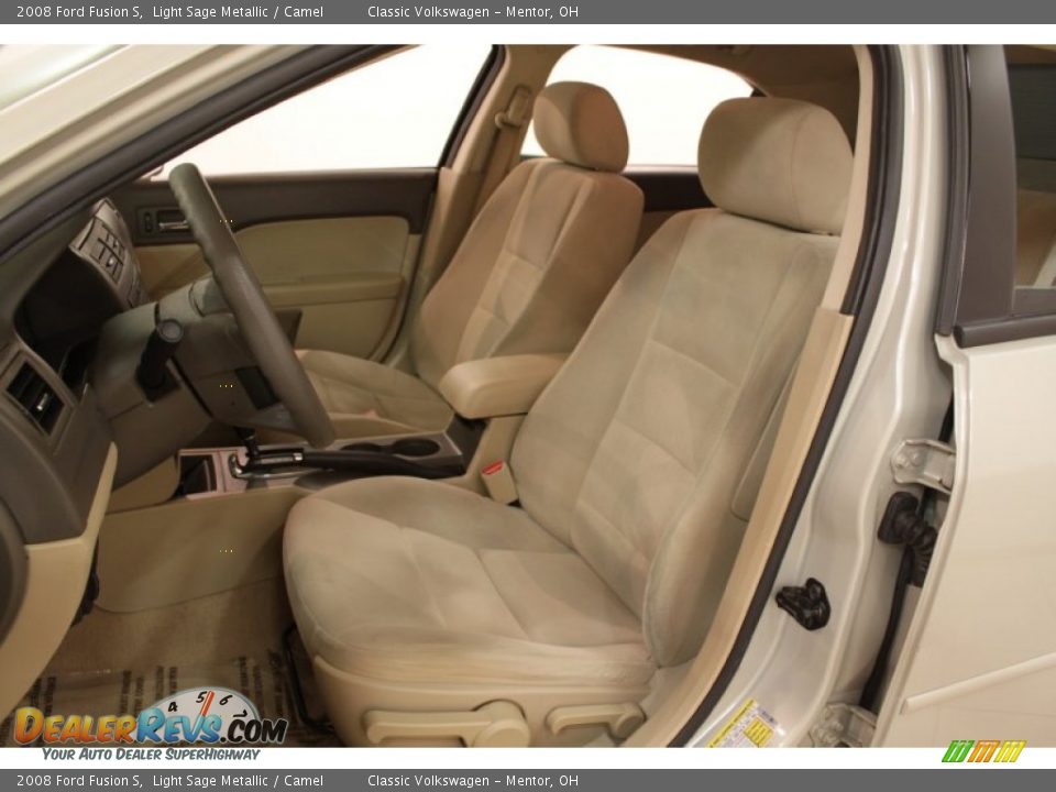2008 Ford Fusion S Light Sage Metallic / Camel Photo #6