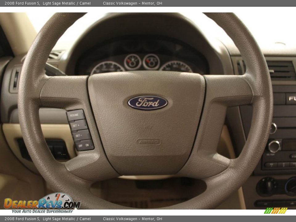 2008 Ford Fusion S Light Sage Metallic / Camel Photo #7