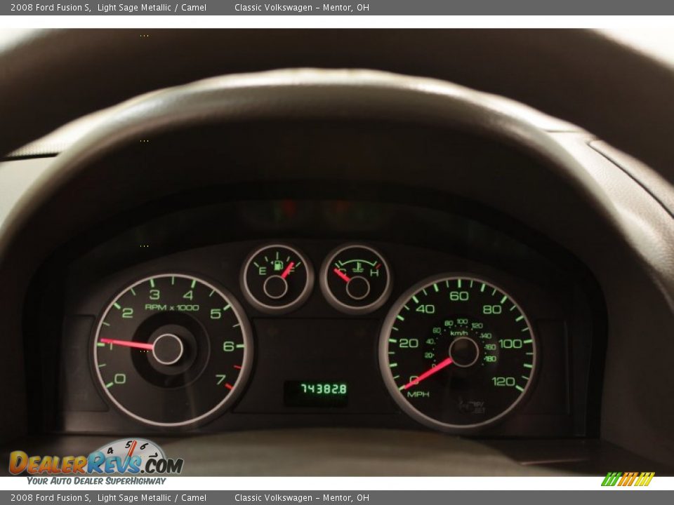 2008 Ford Fusion S Light Sage Metallic / Camel Photo #8