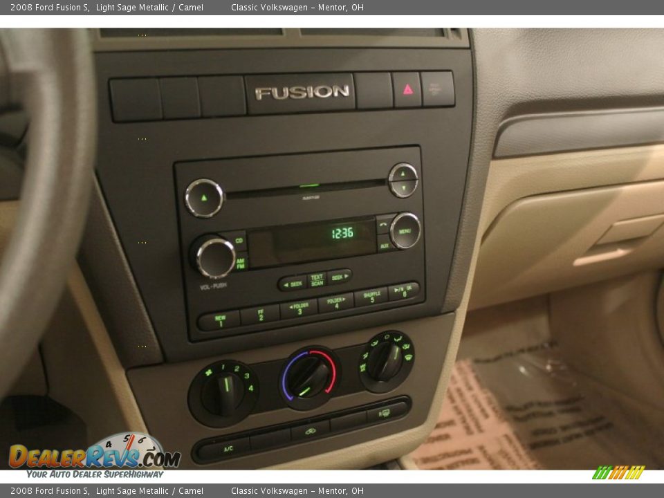 2008 Ford Fusion S Light Sage Metallic / Camel Photo #9