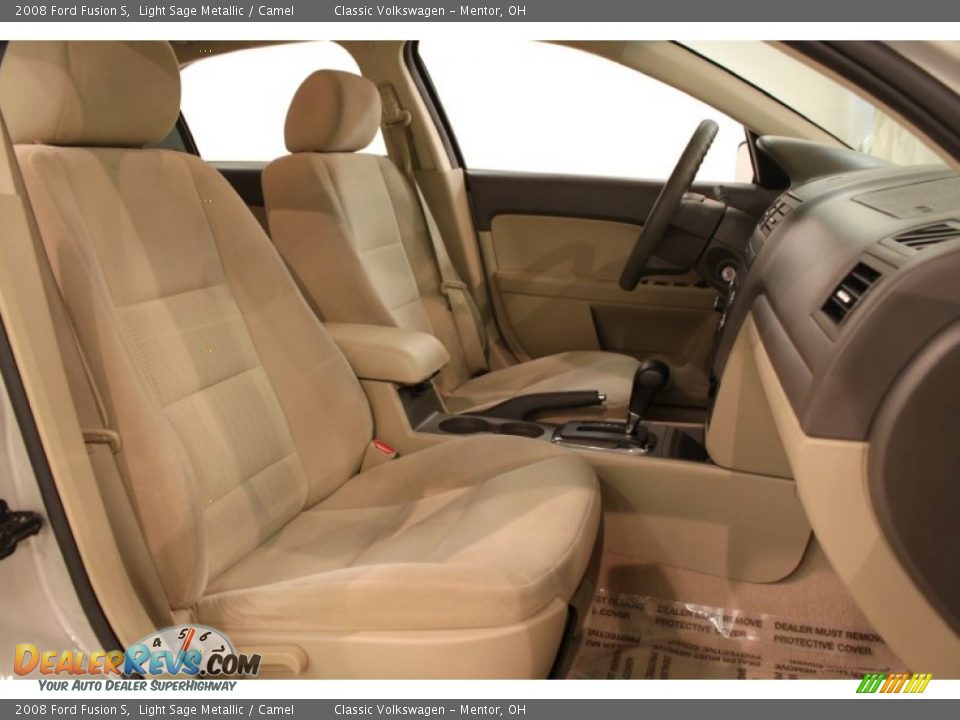 2008 Ford Fusion S Light Sage Metallic / Camel Photo #11