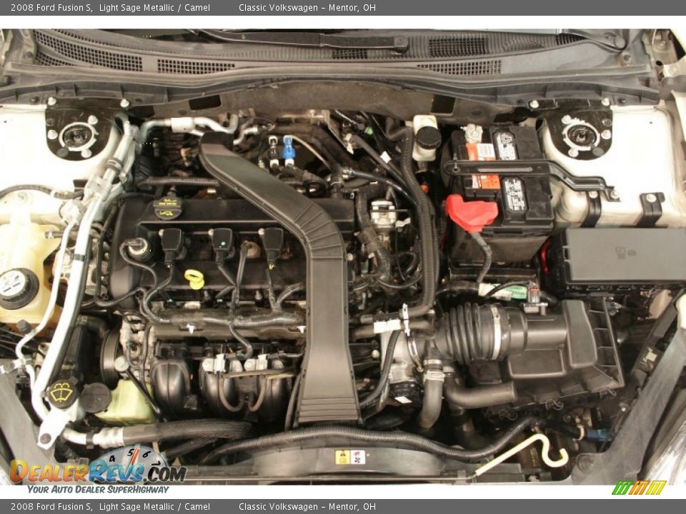 2008 Ford Fusion S Light Sage Metallic / Camel Photo #17