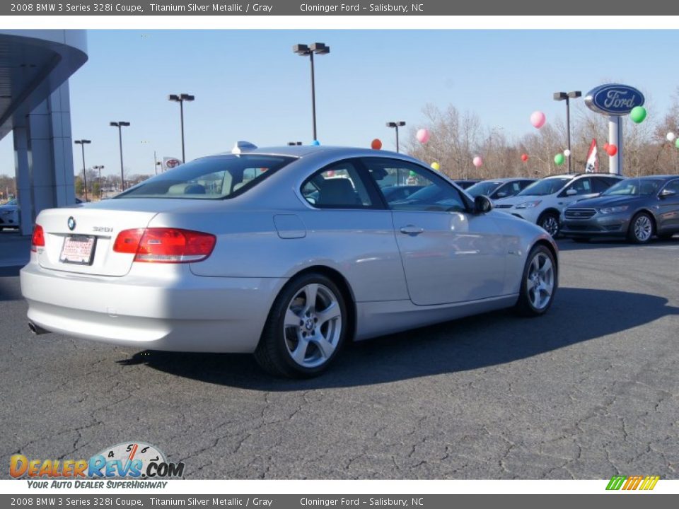 2008 BMW 3 Series 328i Coupe Titanium Silver Metallic / Gray Photo #3