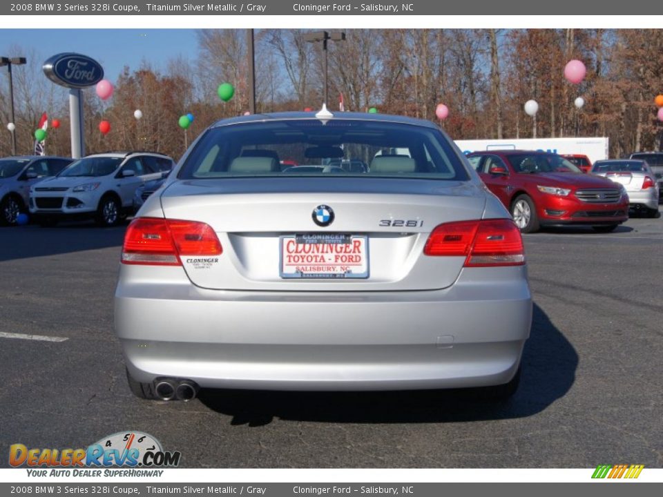 2008 BMW 3 Series 328i Coupe Titanium Silver Metallic / Gray Photo #4