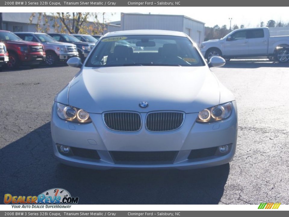 2008 BMW 3 Series 328i Coupe Titanium Silver Metallic / Gray Photo #7