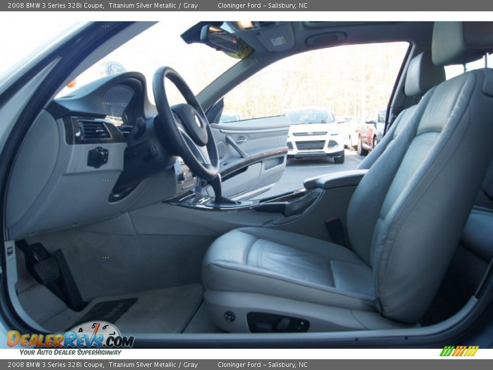 2008 BMW 3 Series 328i Coupe Titanium Silver Metallic / Gray Photo #10