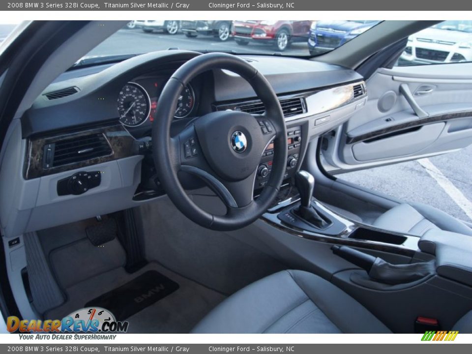 2008 BMW 3 Series 328i Coupe Titanium Silver Metallic / Gray Photo #11