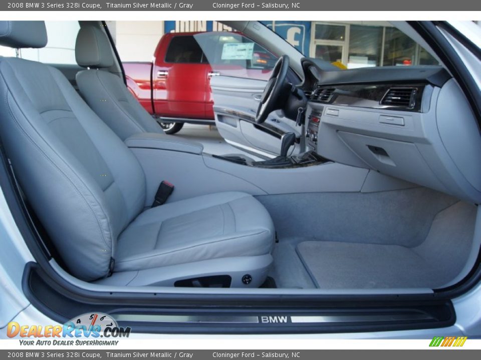 2008 BMW 3 Series 328i Coupe Titanium Silver Metallic / Gray Photo #15