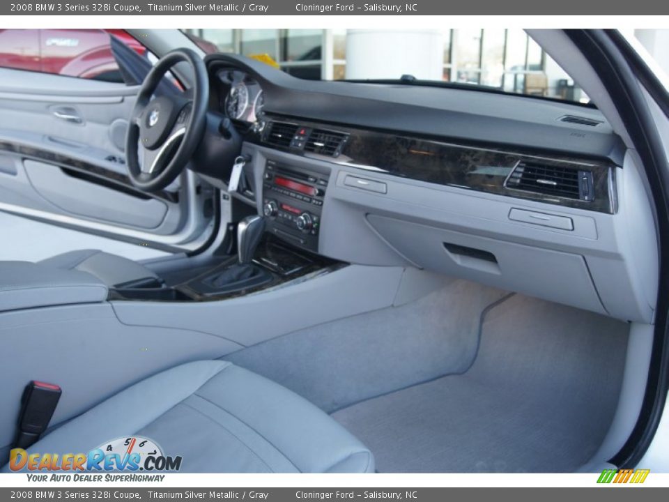 2008 BMW 3 Series 328i Coupe Titanium Silver Metallic / Gray Photo #16