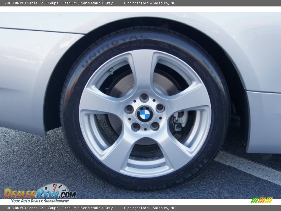 2008 BMW 3 Series 328i Coupe Titanium Silver Metallic / Gray Photo #19