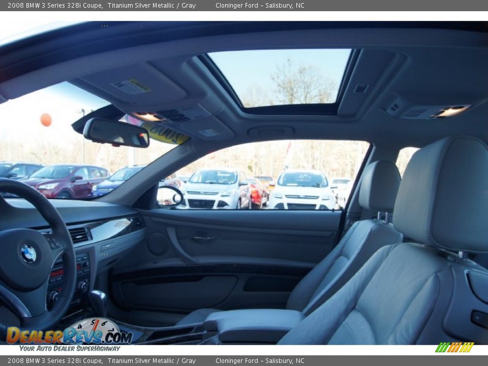 2008 BMW 3 Series 328i Coupe Titanium Silver Metallic / Gray Photo #21