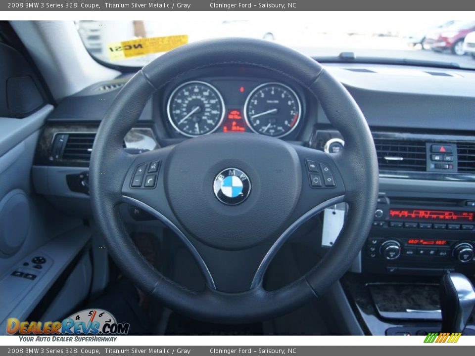 2008 BMW 3 Series 328i Coupe Titanium Silver Metallic / Gray Photo #22