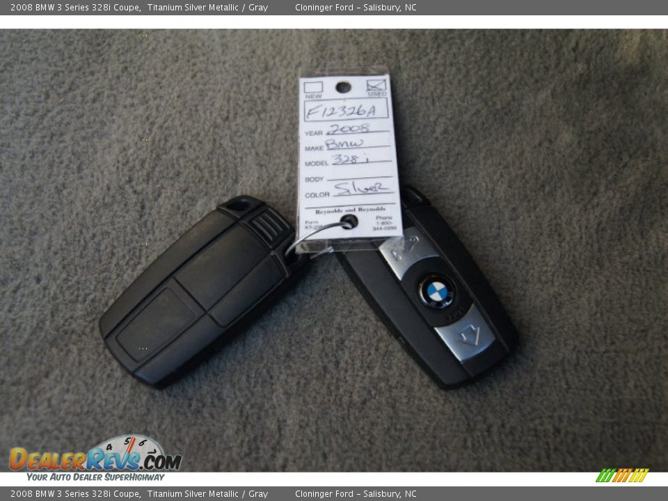 2008 BMW 3 Series 328i Coupe Titanium Silver Metallic / Gray Photo #36